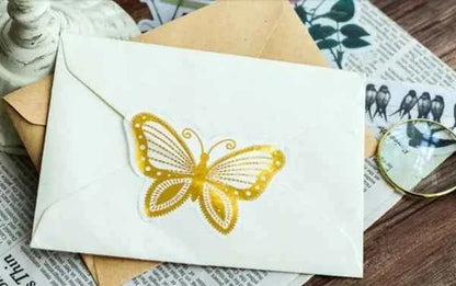 Grote Washistickers | Vlinders en Ornamenten | Zwart met Goud