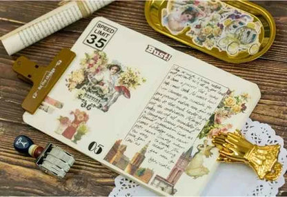 Grote Washistickers | Vrouwen en Rozen | Vintage