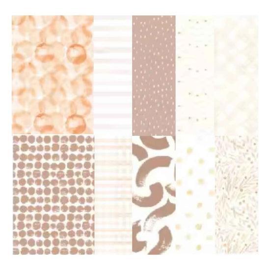 Designpapier Set – 83x55 mm- Bruin
