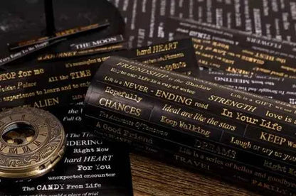 Tekststickers | Zwart met Wit en Goud