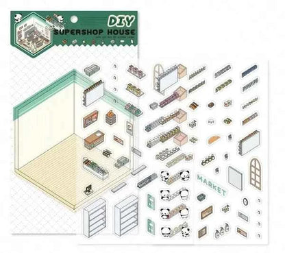 3D- Scene stickers | Supermarkt