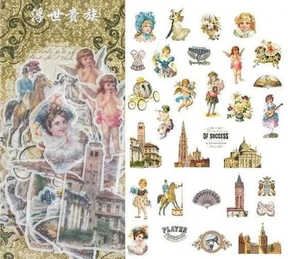 Grote Washistickers | Engeltjes en Kathedralen | Vintage