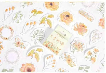 Stickerdoosje | Planten in oranje tinten