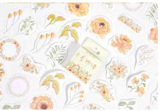 Stickerdoosje | Planten in oranje tinten