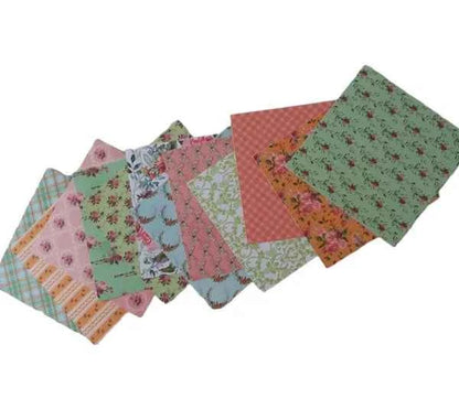 Dessinpapier 15x15 cm | Groen-Roze