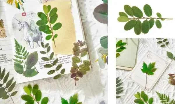 PET-stickers | Groene bloemen