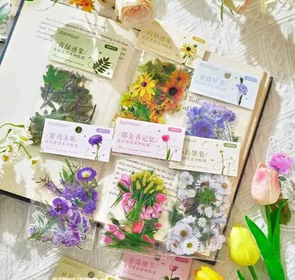 PET-stickers | Roze bloemen