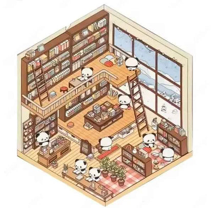 3D- Scene stickers | Boekwinkel