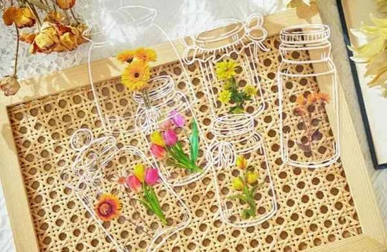 PET-stickers | Gele bloemen