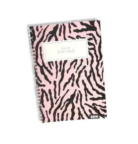 Bullet journal | Roze panterstreep | Dream big, Stay wild