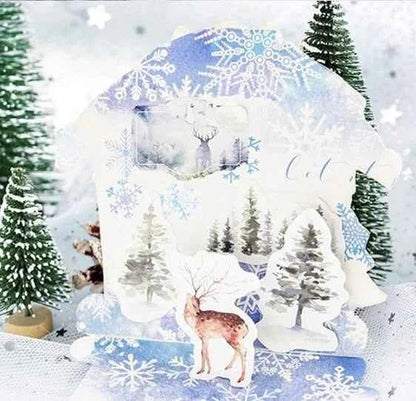 Stickerdoosje | Winterstickers | Frisse blauwtinten