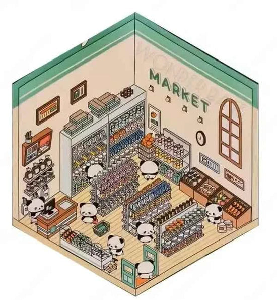 3D- Scene stickers | Supermarkt