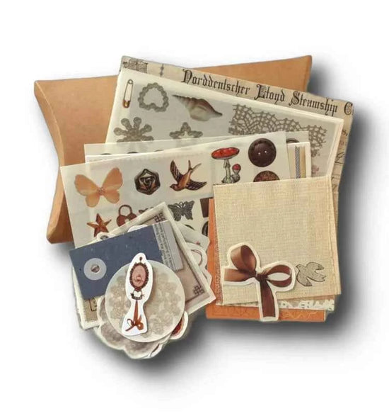 30-delig papier- en stickerset | Thema handwerken en naaien