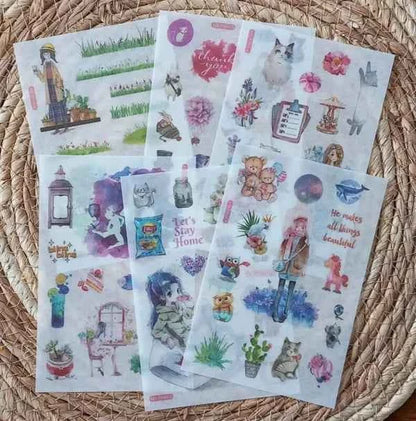 6 vellen washistickers | Hobby en Vrije Tijd