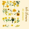 PET-stickers | Gele bloemen