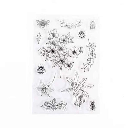 Siliconen Clear Stempels | Bloemen en insecten