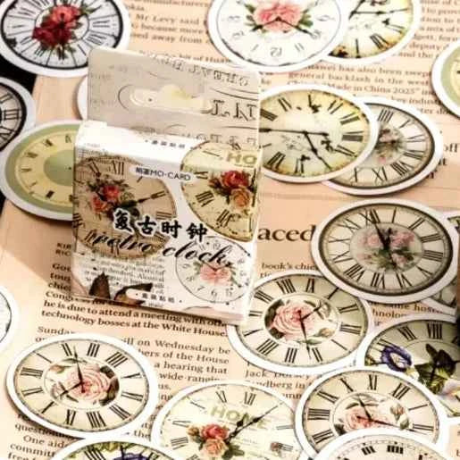 Stickerdoosje | Klokkenstickers | Vintage