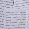 Tekststickers | Wit met zwart | Washi