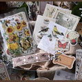 200-delig papier- en stickerset | Gele kleuren