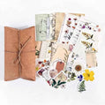 30-delig papier- en stickerset | Thema zomerse bloemen