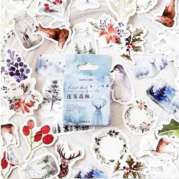 Stickerdoosje | Winterstickers | Frisse blauwtinten