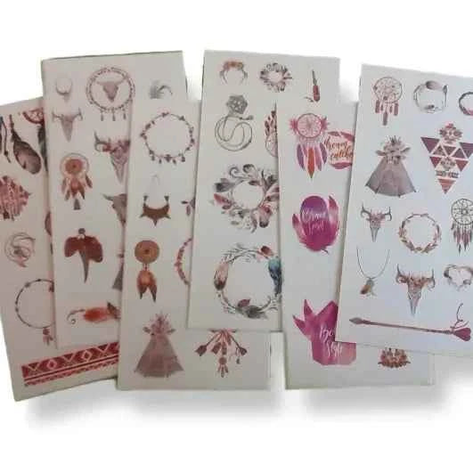 6 vellen washistickers | Veren en Dromenvangers