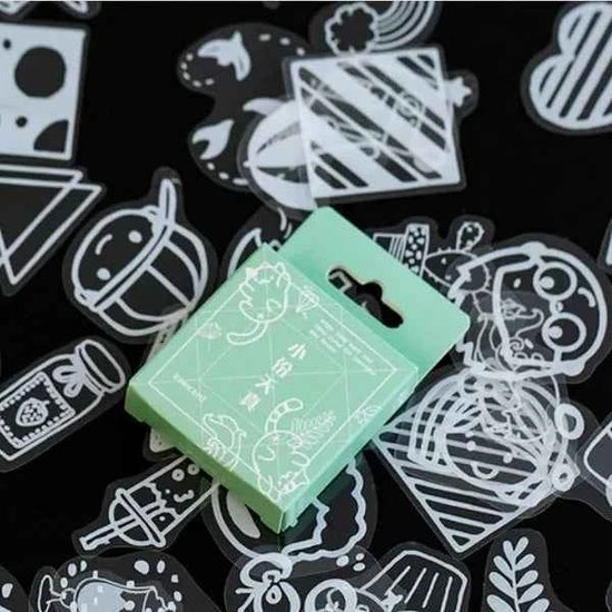 Stickerdoosje | Cartoon stickers | Transparant