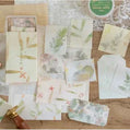 Doosje papier | Bloemen in groene tinten