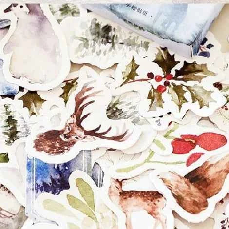 Stickerdoosje | Winterstickers | Frisse blauwtinten