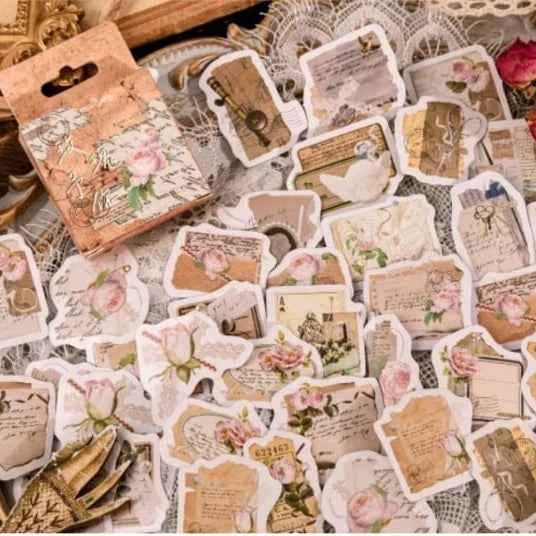 Stickerdoosje | Brieven en post stickers | Vintage stijl