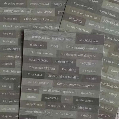 Tekststickers | Grijs met Wit | Washi