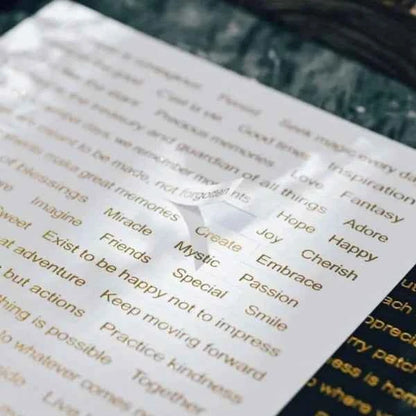 Tekststickers | Zwart met goud | 540 stuks