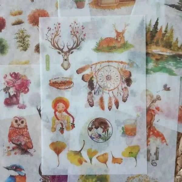 6 vellen washistickers | Herfst Stickers