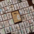 Stickerdoosje | Planten stickers in grijstinten | Postzegelvorm