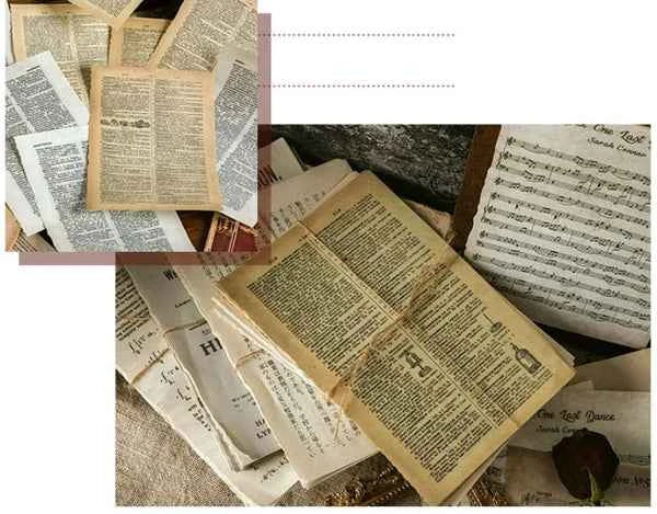 Hobbypapier Woordenboek | 10 vellen vergeeld papier