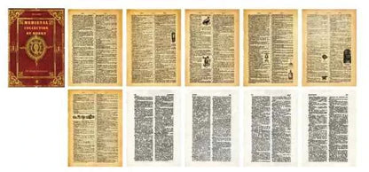Hobbypapier Woordenboek | 10 vellen vergeeld papier