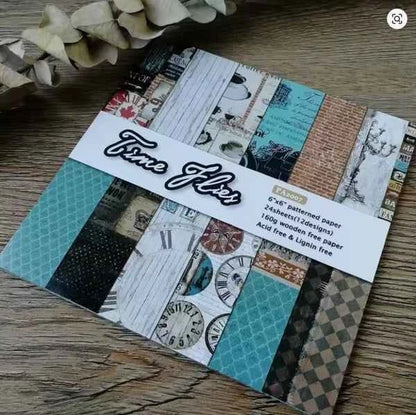 Dessinpapier 15x15 cm | Blauw-grijs