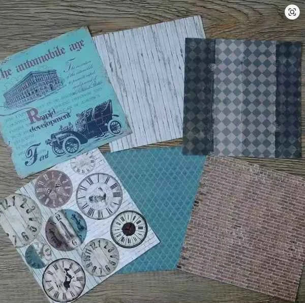 Dessinpapier 15x15 cm | Blauw-grijs