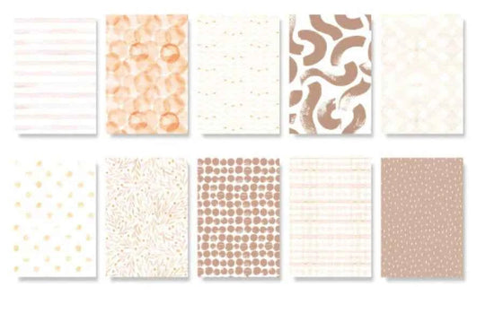 Designpapier Set – 83x55 mm- Bruin