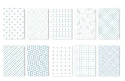 Designpapier Set – 83x55 mm- Lichtblauw