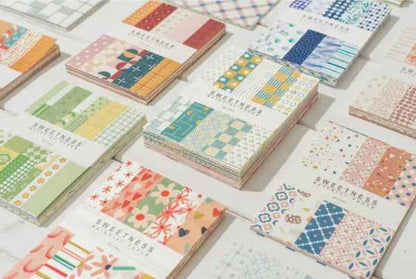 Designpapier Set – 83x55 mm- Retro kleuren
