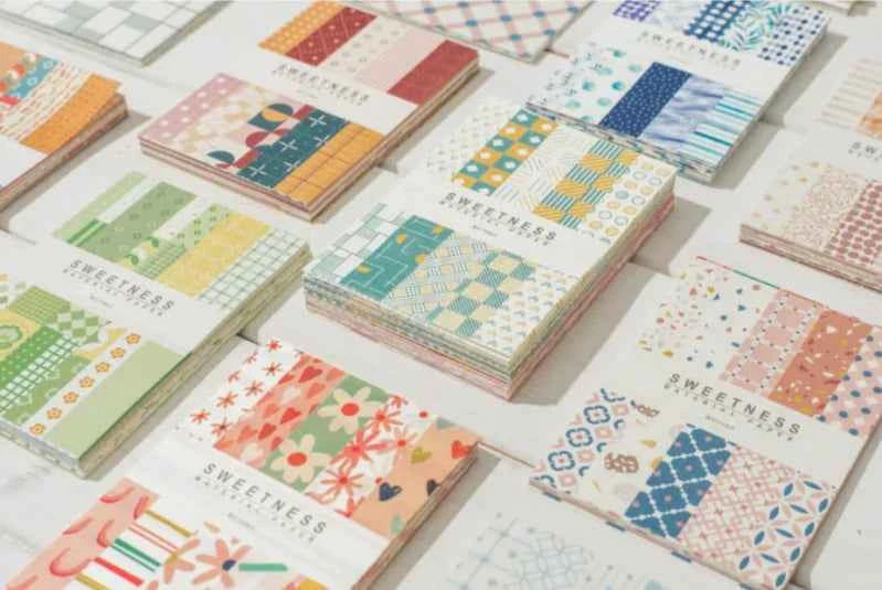 Designpapier Set – 83x55 mm- Bruin
