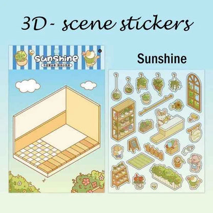 3D- Scene stickers | Sunshine home